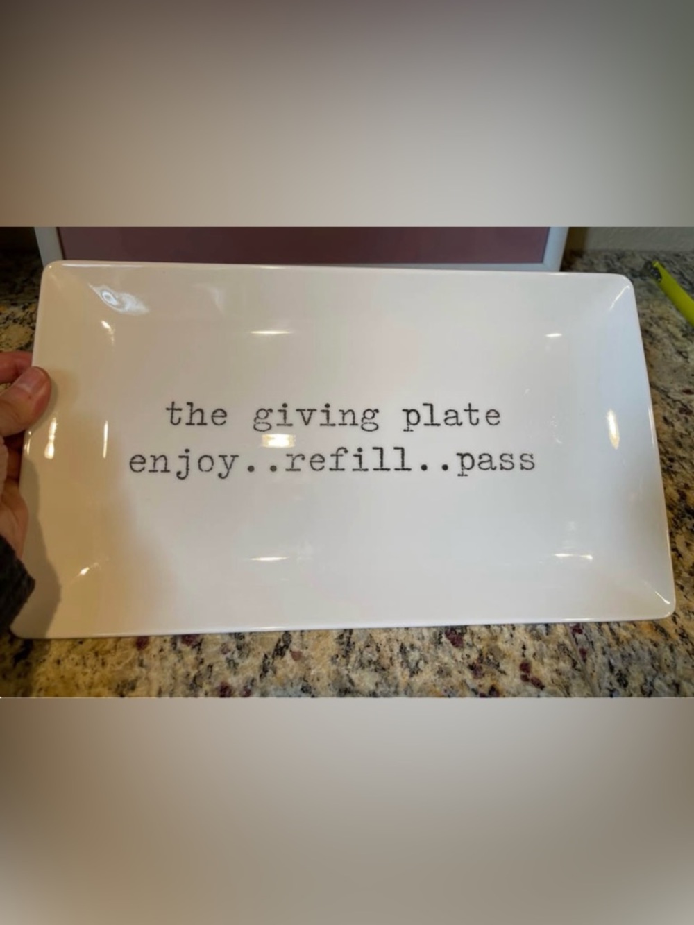 The Giving Plate Rectangular Serving Platter